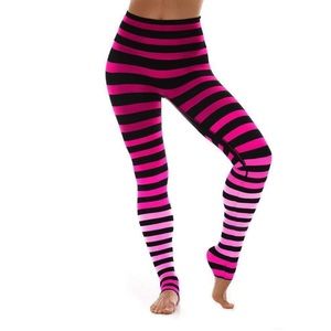 K-Deer leggings pink Laura stripe size small
